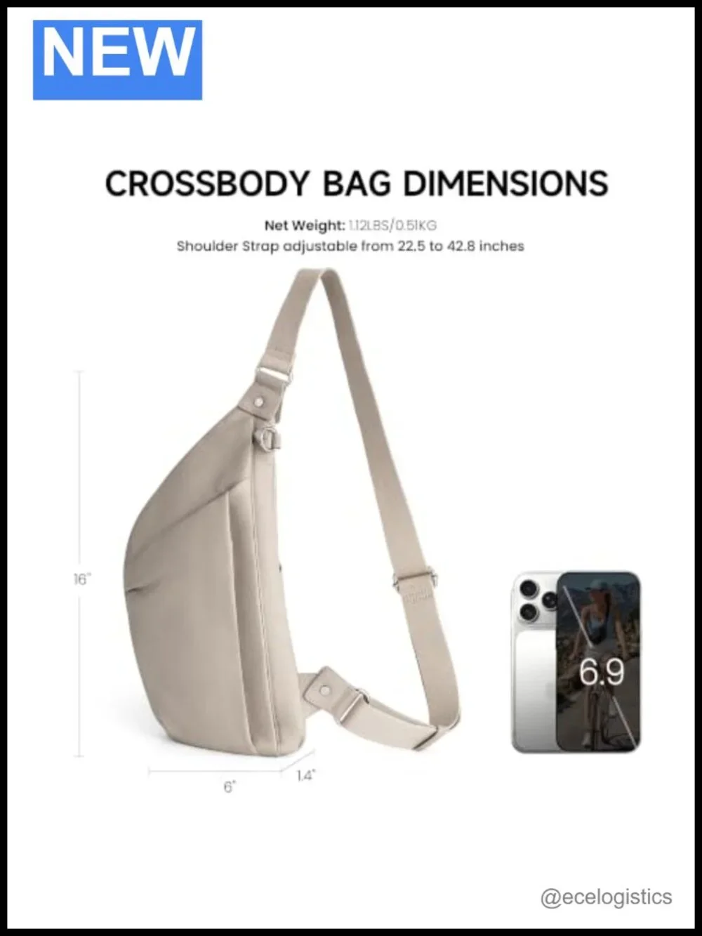Genuine Leather Anti-Theft Crossbody Sling Bag for Women & Men, Slim, RFID